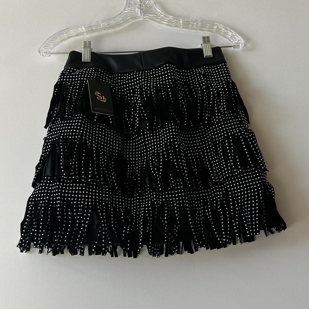 Fringe Pleather Shirt